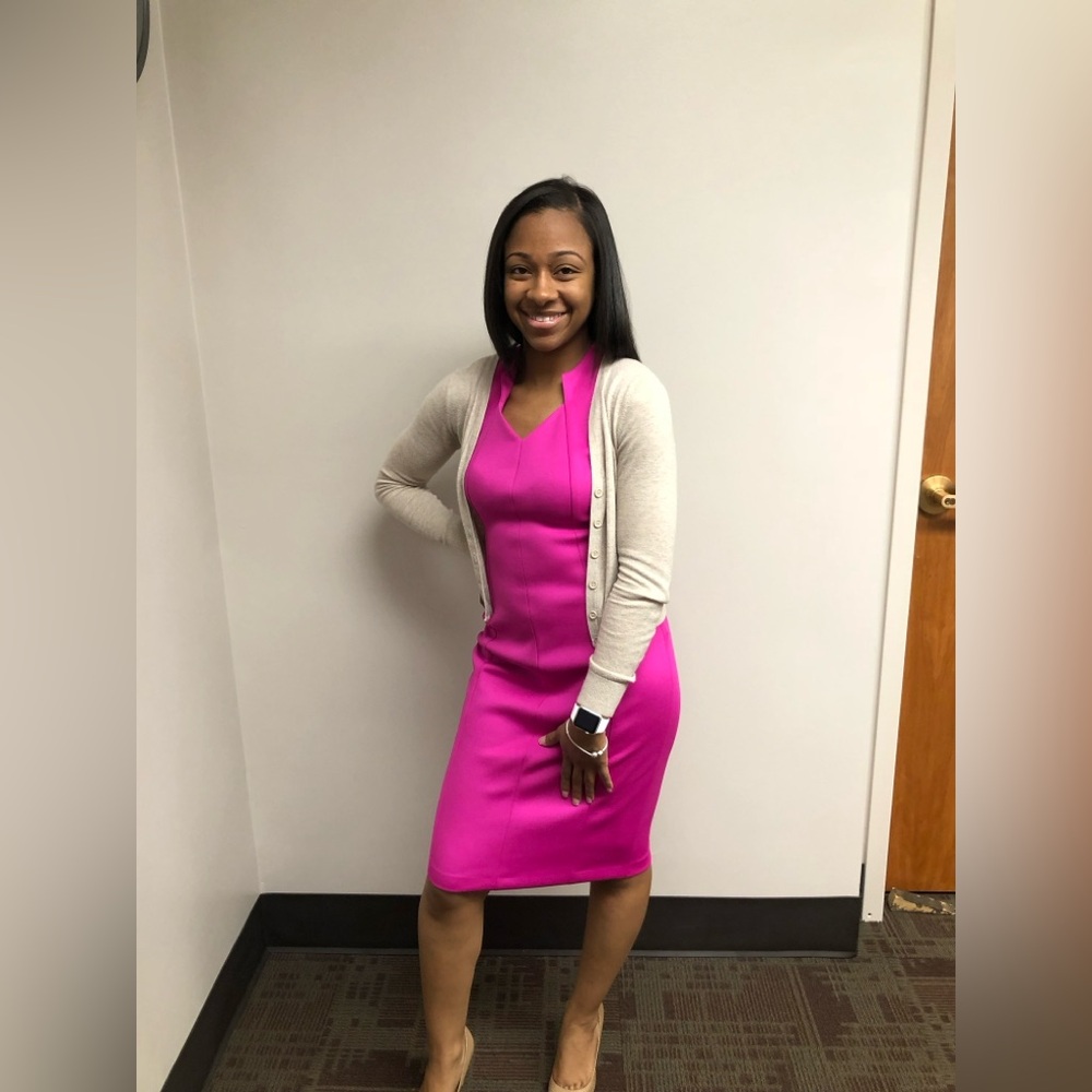 Calvin Klein Fuchsia Midi Dress